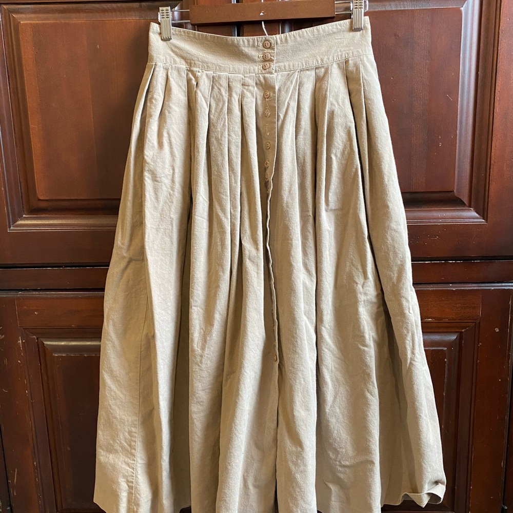 Chic Beige A-Line Skirt